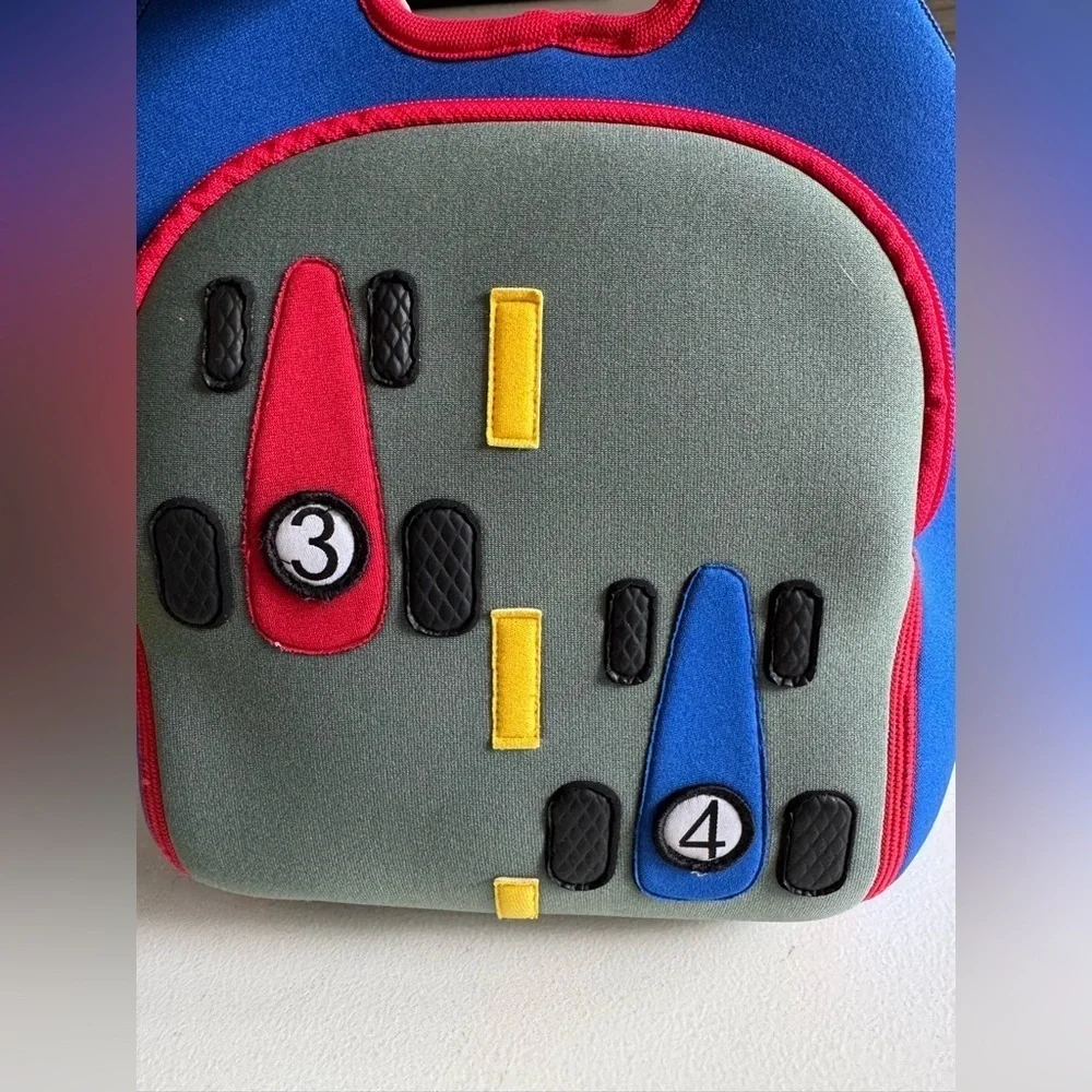 DabbaWalla Backpack Lunch Bag - Race Car blue